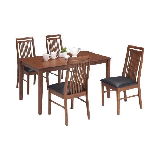 ダイニングテーブルセット 5点セット 4人掛け お客様組立 ダイニングテーブル ウォールナット アカシア ダイニングセット 代引不可