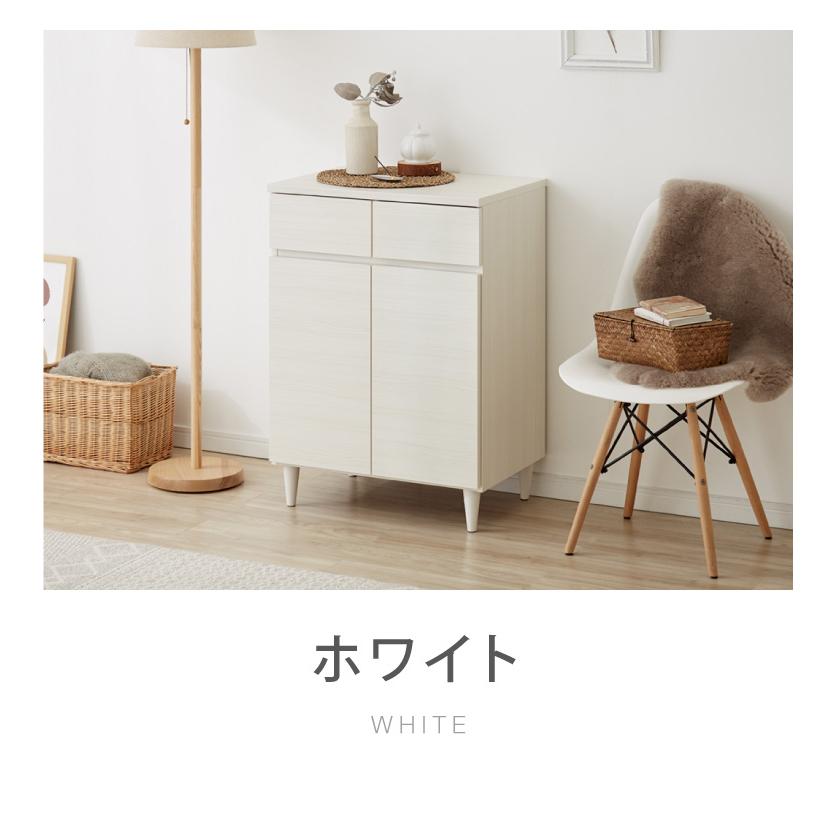 日本製 完成品 北欧 木製 キャビネット 幅60 収納棚 扉付き 国産