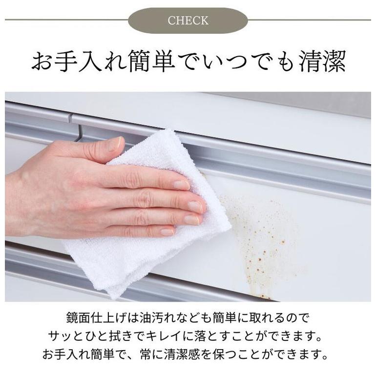 大型電子レンジが入る ステンレスキッチンカウンター 4段 幅90 食器棚 完成品 引き出し ステンレス天板 コンパクト 家電収納 レンジ台 キッチン収納_6