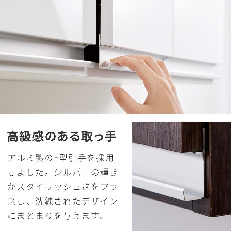 選べる吊戸棚豊富なサイズ 壁面収納 吊戸棚 縦型 幅60 奥行22 完成品 日本製 F キッチン 洗面所 リビング 吊り戸棚 棚 可動棚 高さ調節 鏡面 木目 代引不可の画像