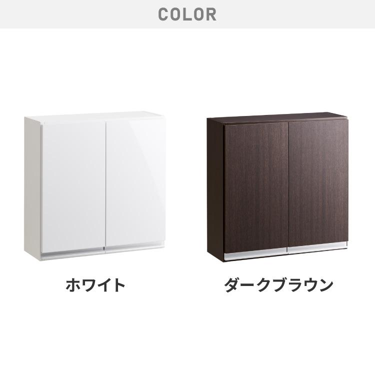 選べる吊戸棚豊富なサイズ 壁面収納 吊戸棚 縦型 幅60 奥行22 完成品 日本製 F キッチン 洗面所 リビング 吊り戸棚 棚 可動棚 高さ調節 鏡面 木目 代引不可の画像