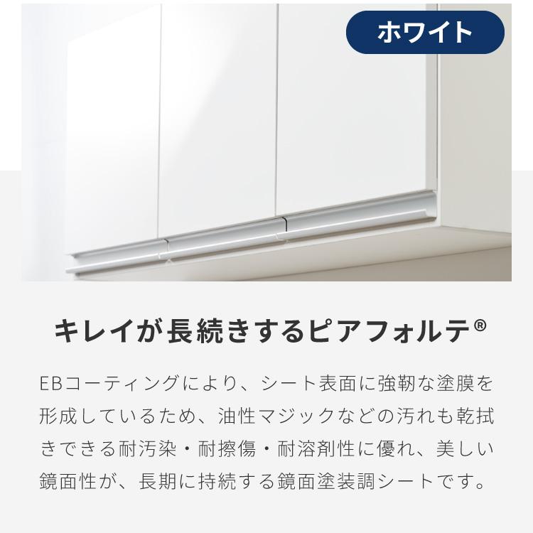 選べる吊戸棚豊富なサイズ 壁面収納 吊戸棚 縦型 幅60 奥行22 完成品 日本製 F キッチン 洗面所 リビング 吊り戸棚 棚 可動棚 高さ調節 鏡面 木目 代引不可の画像