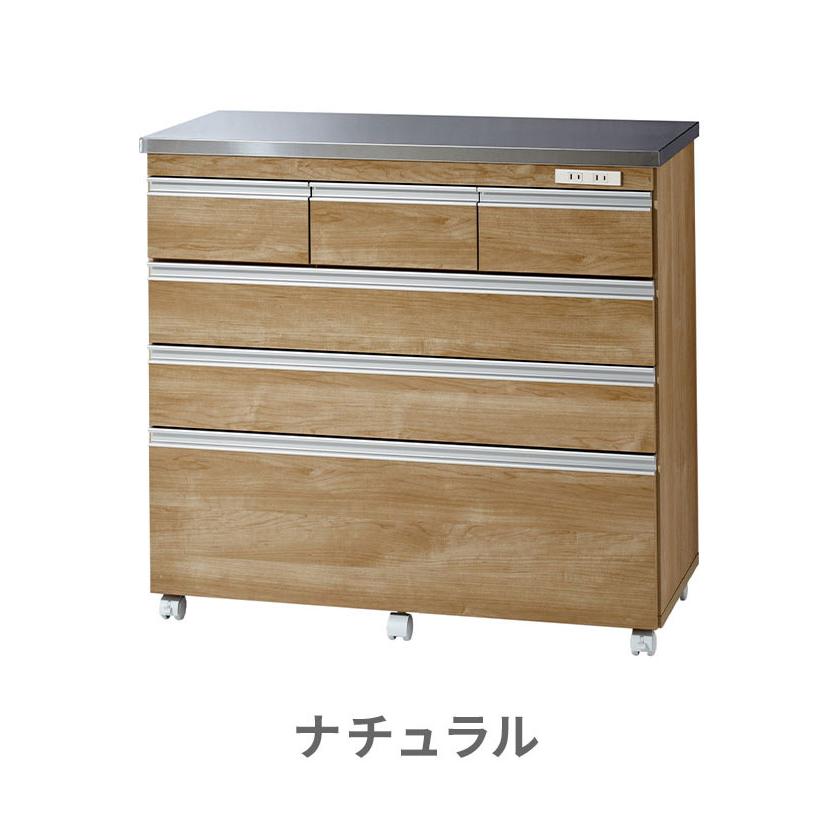 キッチンカウンター 間仕切り ステンレス天板 幅90 完成品 国産 背面