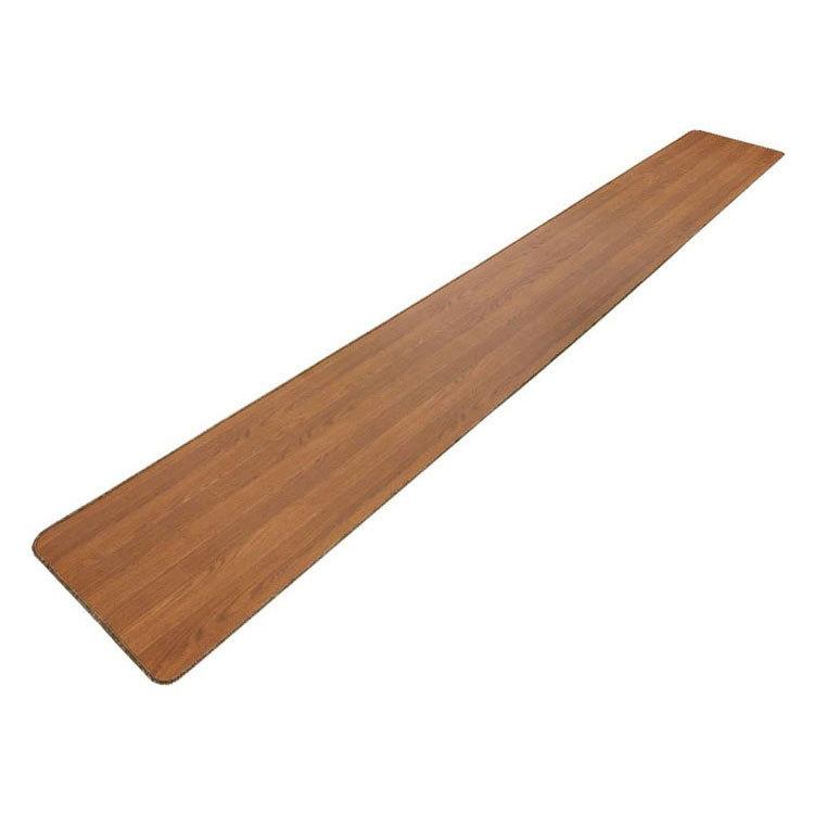 マルナカ 日本製 木目調 キッチンマット 80×440cm チーク ノンスリップ加工済み サッと拭ける ロングマット 台所マット キッチン マット 代引不可