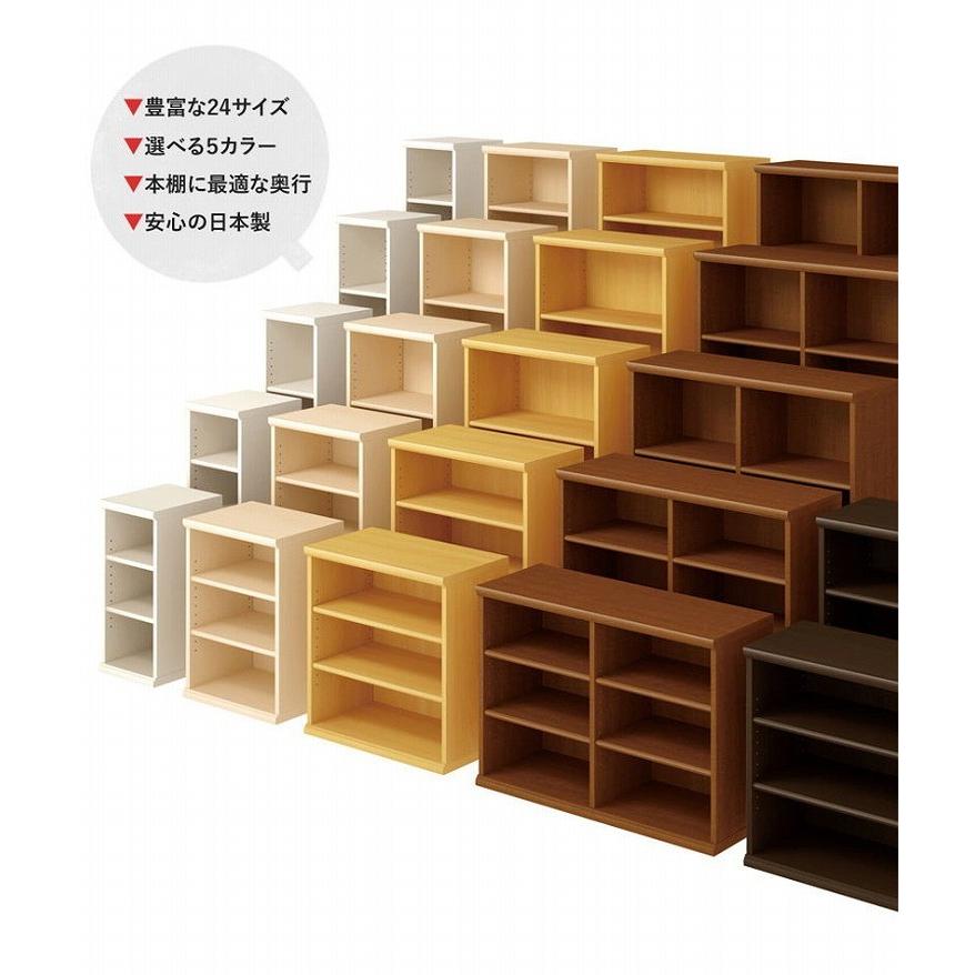 エースラック 日本製 オープンラック 幅90cm 高さ120cm カラーラック 収納 収納家具 本収納 本棚 棚 シェルフ ラック 木製 代引不可の画像