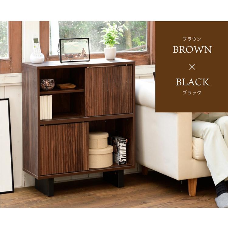 シェルフ ラック 和モダン 収納棚 扉付き 見せる×隠す収納 脚付き 電話台 ルーター収納 収納 棚 ルーターラック モデムラック プリンター台 おしゃれ 代引不可 | ブランド登録なし | 02