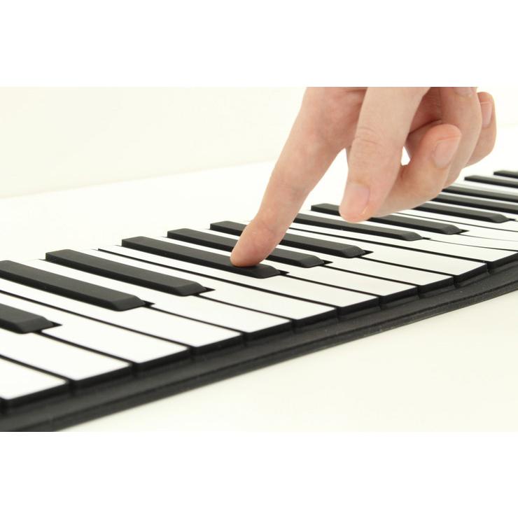 ロールピアノ 61鍵盤 電子ピアノ デモ演奏曲 45種 キーボード おもちゃ シリコン プレゼント 代引不可