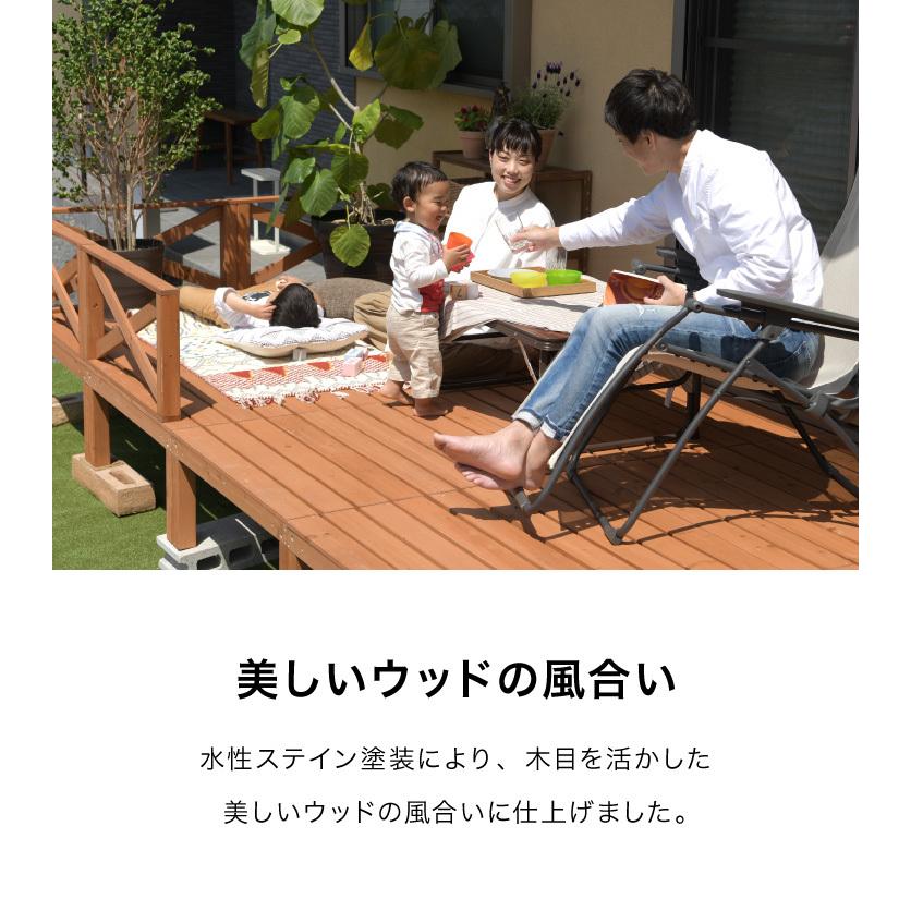 天然木 ウッドデッキ キット 0.5坪 セット 3点セット ウッドデッキ180+