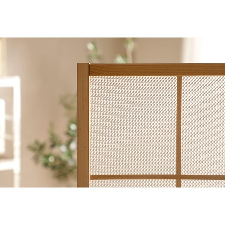 カジュアルパーテーション 3連 衝立 高さ150cm 折り畳み式 木製 天然木 間仕切り 完成品 目隠し 折りたたみ 軽量 リビング 和風 和室 オフィス 代引不可の画像