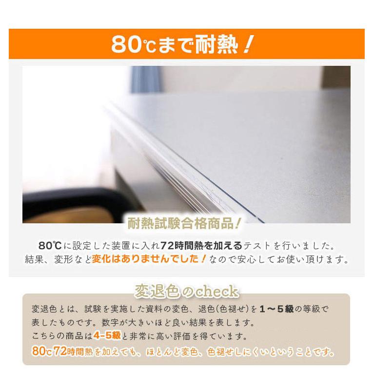 ダイニングマット 60×120cm 撥水 クリア 抗菌 防臭 防カビ 厚1.5mm 床 保護 傷防止マット 拭ける フロアマット テーブルマット クリアマット 代引不可｜rcmdhl｜05