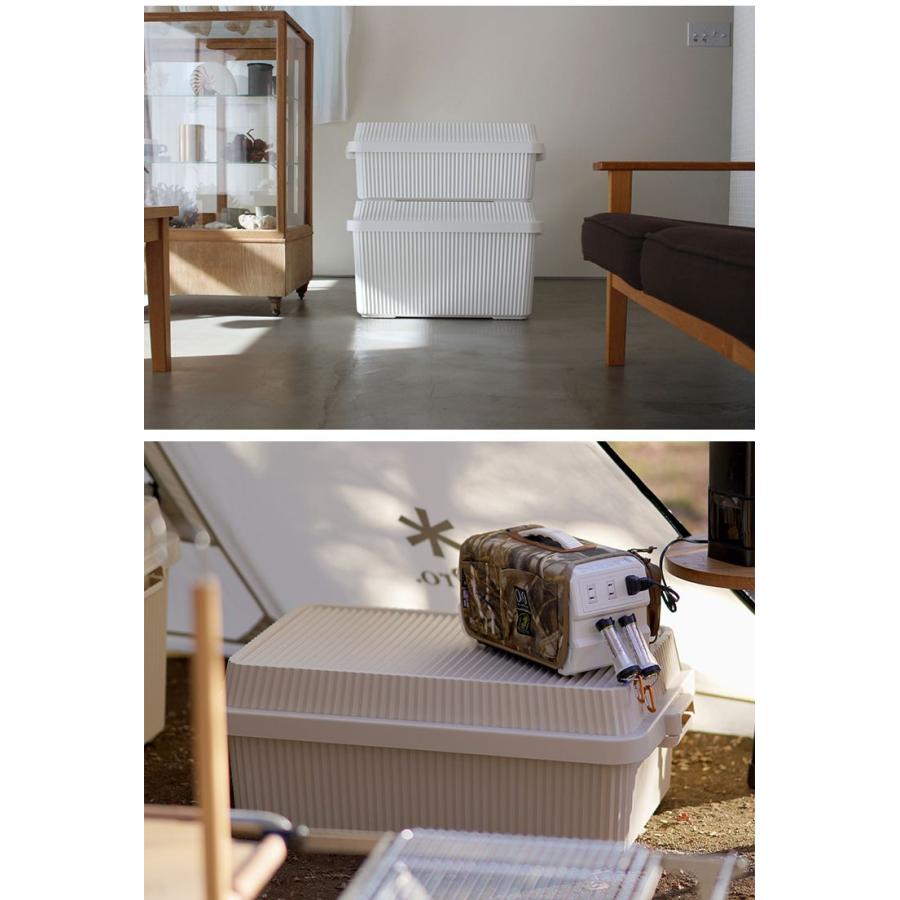 キャンプ 積み重ね 収納 ボックス 50L コンテナボックス スタックアップコンテナー 83 インナーボックスセット 収納ボックス大容量 収納ケース 代引不可の画像