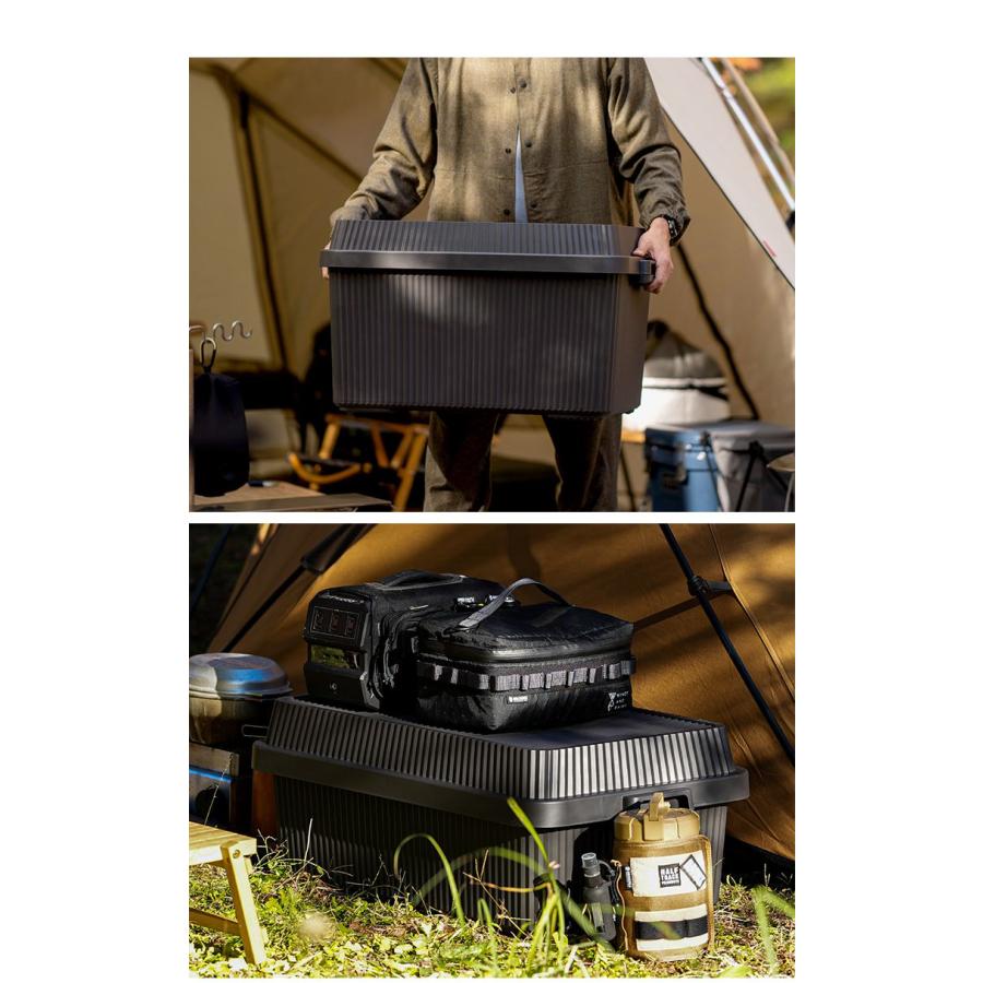 キャンプ 積み重ね 収納 ボックス 50L コンテナボックス スタックアップコンテナー 83 インナーボックスセット 収納ボックス大容量 収納ケース 代引不可の画像