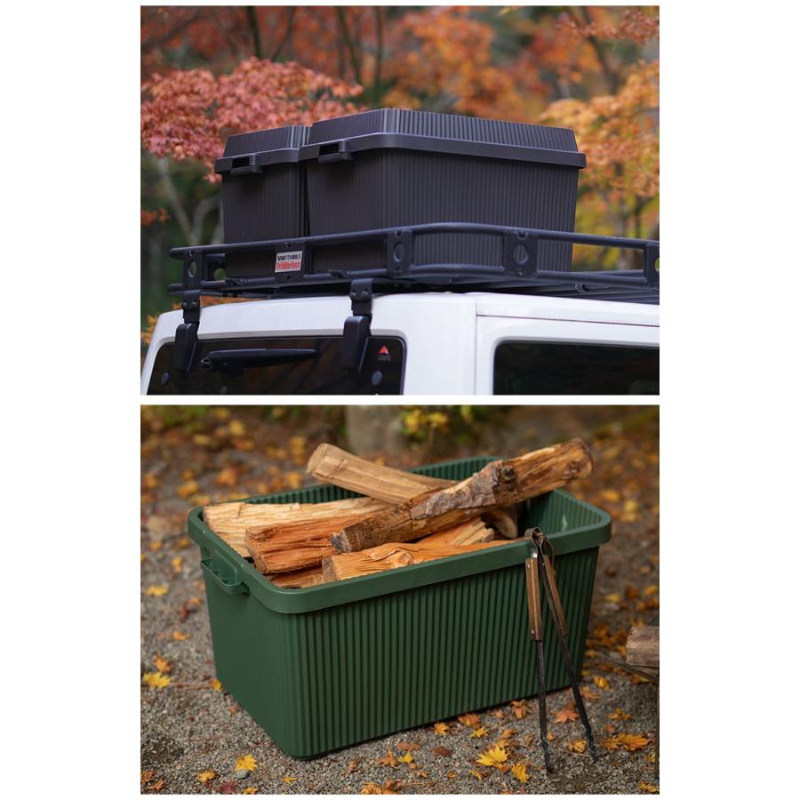 キャンプ 積み重ね 収納 ボックス 50L コンテナボックス スタックアップコンテナー 83 インナーボックスセット 収納ボックス大容量 収納ケース 代引不可の画像