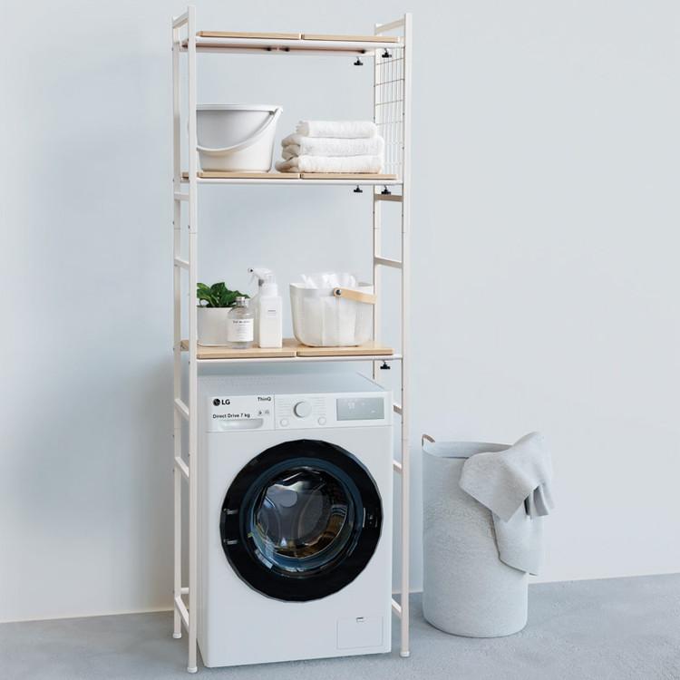 伸縮式ランドリーラック 収納用品 RS-100WH 代引不可_1
