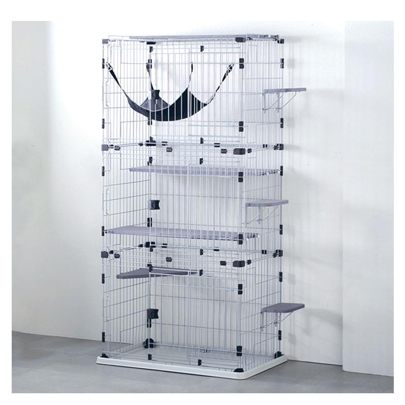 猫用 サークル ケージ 3段 キャットタワー ステップ 天井まで登れる