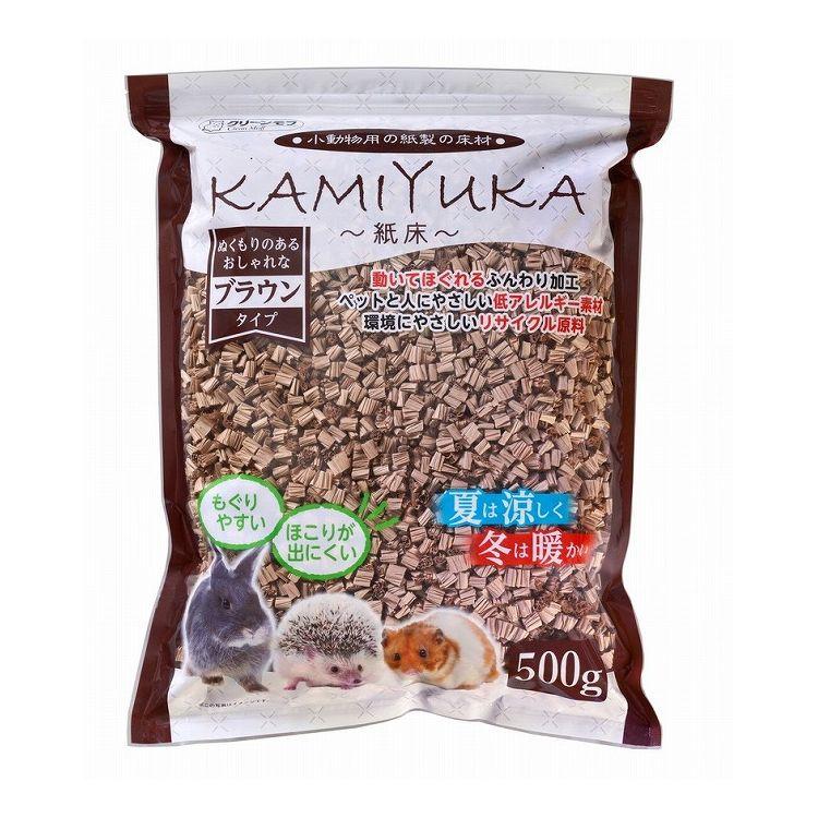 4個セット シーズイシハラ クリーンモフ KAMIYUKA ブラウン 500g x4 2kg 小動物用 床材 紙床 かみゆか 日本製 国産 うさぎ ハムスター ケージ｜rcmdhl｜03