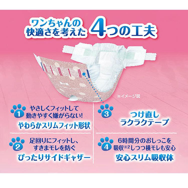 12個セット マナーウェア 女の子用 SSS モーヴピンクドット・ピンクチェック 42枚 超小型犬用 犬用おむつ マナーおむつ ペット用 まとめ売り セット売り_2
