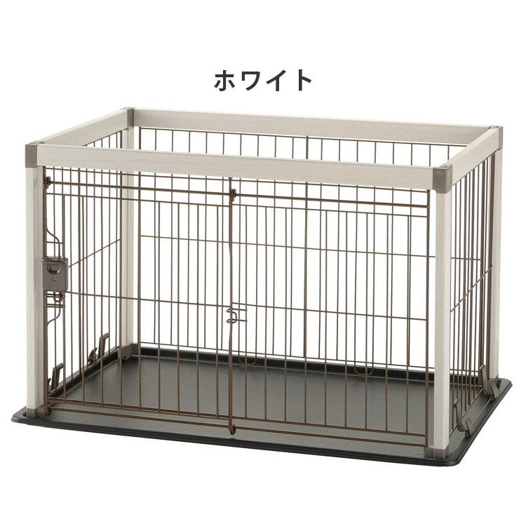 リッチェル サークル ケージ 90x60cm 高さ55cm 小型犬用 アルミフレームペットサークル 90-60 ゲージ ペットサークル スライドドア キズが付きにくいの画像