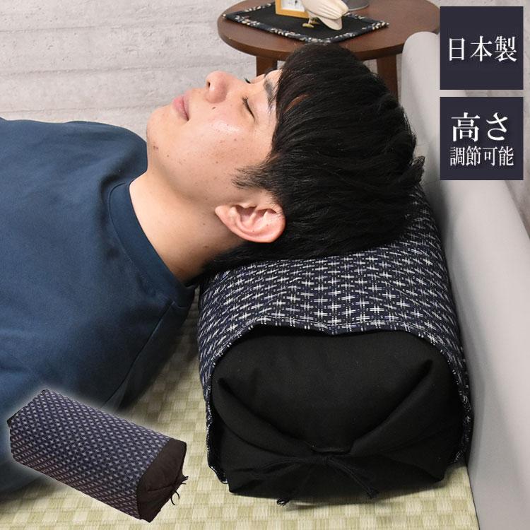 男の枕 そば枕 国産茶葉入り ブラック 19×48×14cm 32×62cm 日本 男の枕 そば枕 国産茶葉入り ブラック 19×48×14cm 32×62cm 日本