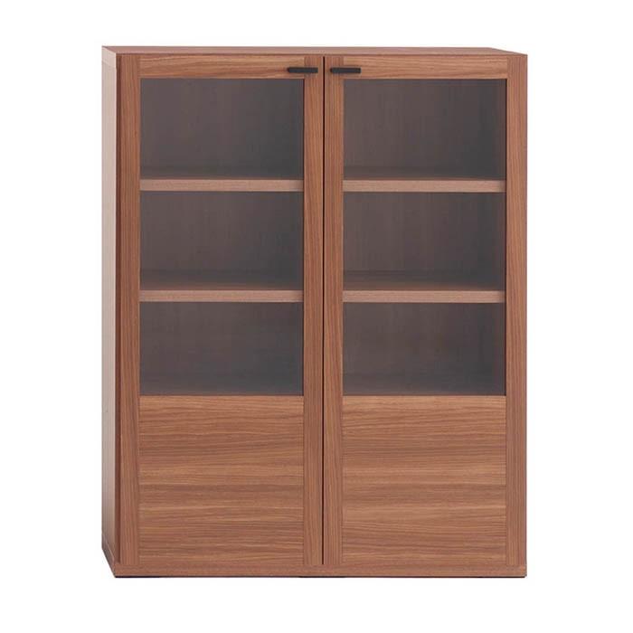 本州・四国は開梱設置無料 フナモコ リビングシェルフ 幅90×高さ113cm リアルウォールナット GFD-90 本棚 リビングシェルフ 壁面 収納 代引不可