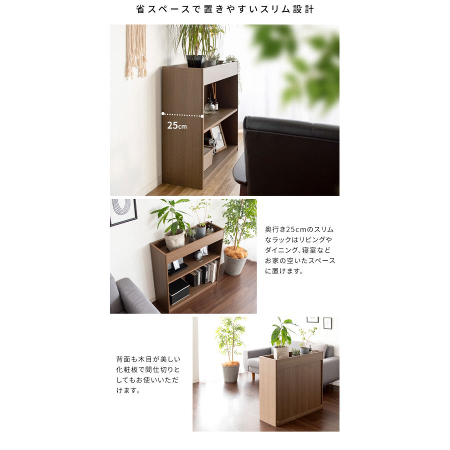 Ramus プランターラック オープンラック ボックス収納 オープン収納 収納棚 雑貨 プランター ディスプレイ スタイリッシュ 観葉植物 可動棚 代引不可の画像