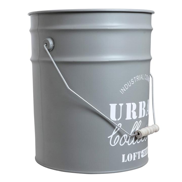 収納ボックス ペール缶 グレー ブリキスツール 取っ手付き 持ち運び ブリキ缶 アンティーク調 おしゃれ フタ ふた 蓋 おもちゃ箱 園芸用品 Nf リコメン堂ホームライフ館 通販 Yahoo ショッピング