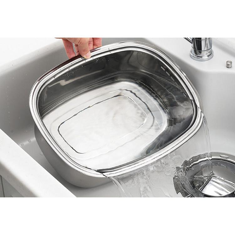 日本製 脚付ステンレス洗い桶 中栓付き 洗いおけ キッチン シンク 台所 たらい つけ洗い 6 7l つけ置き洗い 食器洗い アーネスト Nf リコメン堂ホームライフ館 通販 Yahoo ショッピング