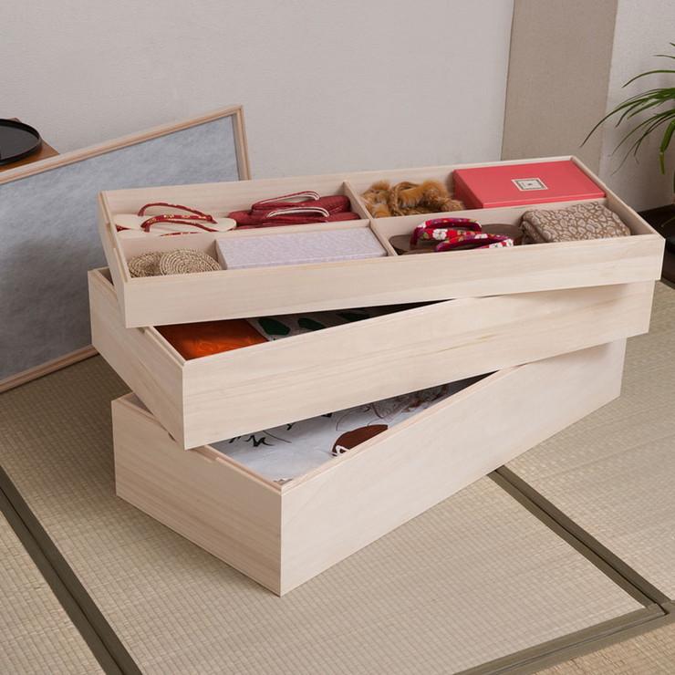 日本製 国産 完成品 キャスター付きスタッキング桐 3段 収納 桐収納 桐 押入れ収納 収納ボックス シンプル 和風 収納箱 代引不可
