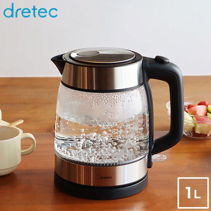 ドリテック ガラスケトル 1 0l 電気ケトル エルダー Po 161bk 電気ポット やかん おしゃれ かわいい 透明 コンパクト コーヒー ドリップ お茶 紅茶 O2 リコメン堂ホームライフ館 通販 Yahoo ショッピング
