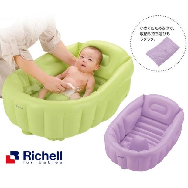 Richell リッチェル ふかふかベビーバス W グリーン Gr パープル Pr お風呂 赤ちゃん用 O2 Baby Bath リコメン堂ホームライフ館 通販 Yahoo ショッピング