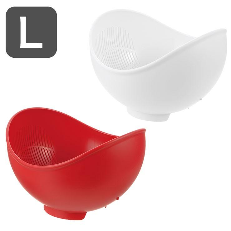 リッチェル らくチンお料理ボウル くるっとl ホワイト レッド 調理用 水切り ボウル ボール 米とぎ 湯切り ザル 抗菌 便利グッズ O2 Kuru L リコメン堂ホームライフ館 通販 Yahoo ショッピング