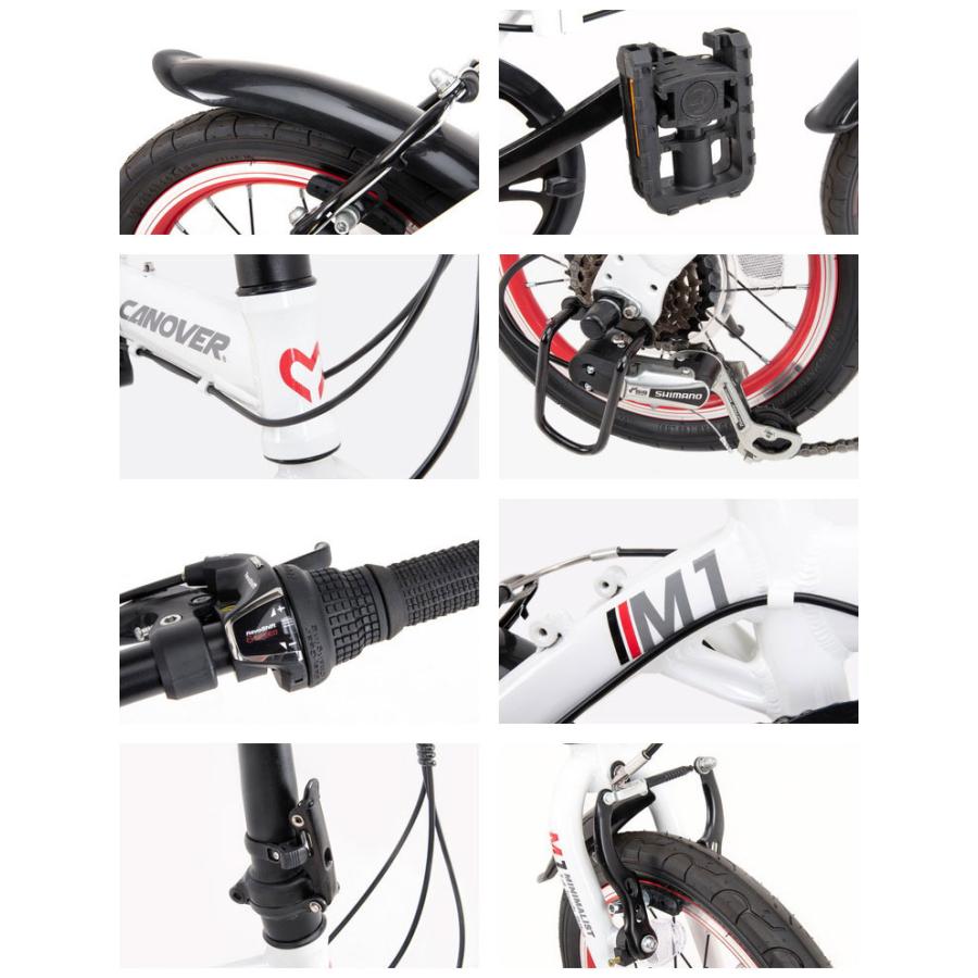 【直接取引・東京】CANOVER CA-M1 折畳み自転車 14インチ ブラック CANOVER 折りたたみ自転車 14インチ 軽量 アルミフレーム シマノ