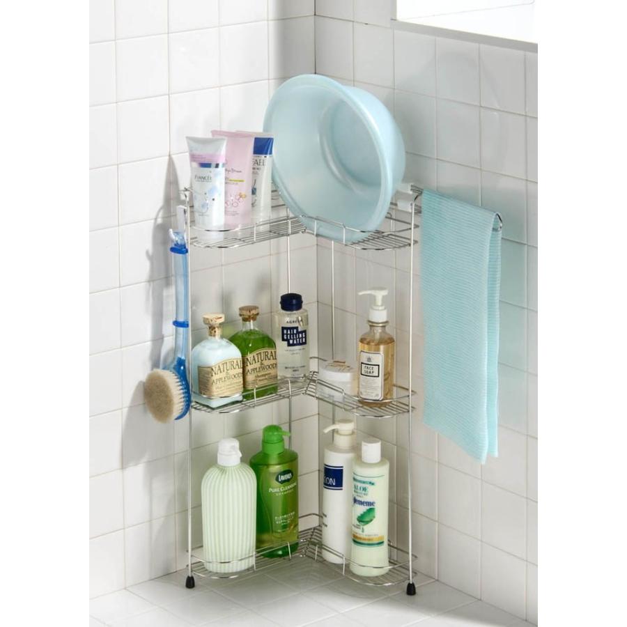 オークス コーナーシャンプーラック3段 L字型 ラック ボトルスタンド タオル掛け フック 省スペース スッキリ 浴室 コーナー 収納 おしゃれ O9 Wb3 リコメン堂ホームライフ館 通販 Yahoo ショッピング