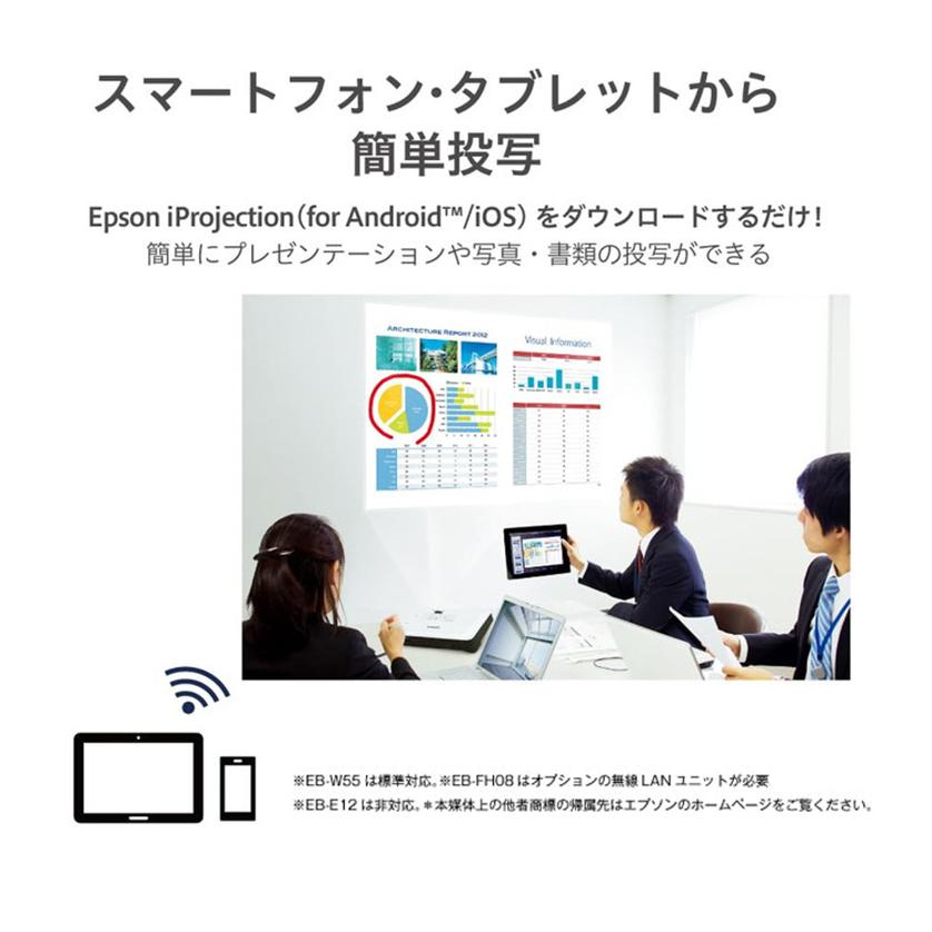 EPSON EB-W55 スタンダードモデル ベーシックシリーズ プロジェクター