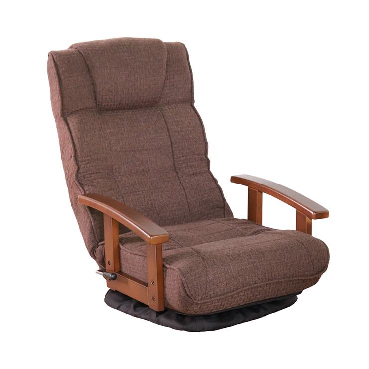 回転式リクライニングチェアー　座椅子　重厚感 楽天市場】☆シックリくる定番の座椅子 グレー☆ 完成品 回転座椅子