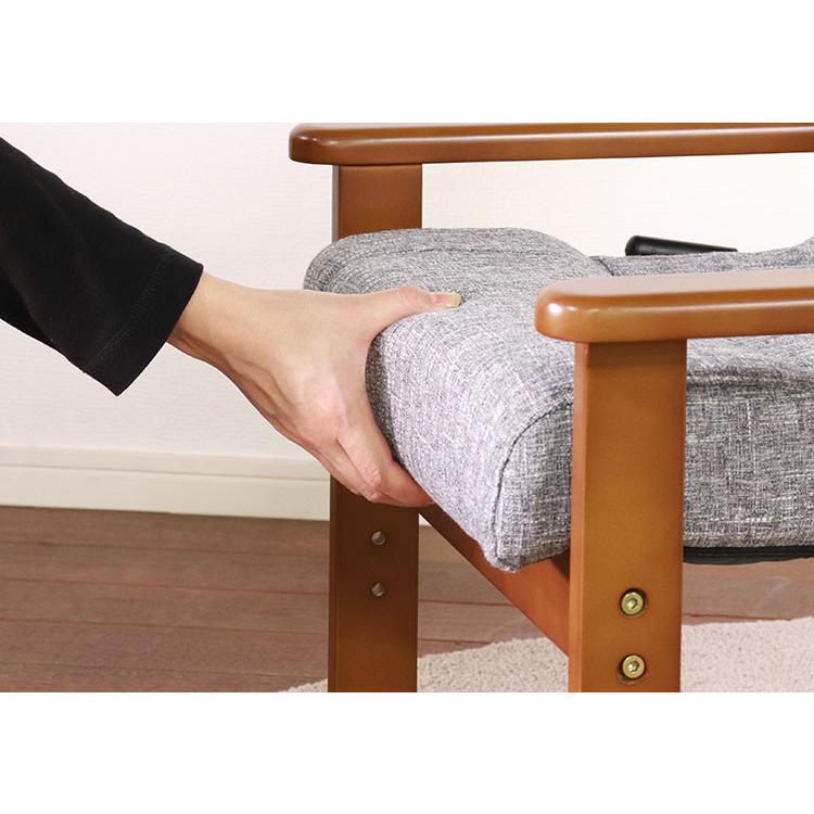 高座椅子 アーム 肘付 ハイバック リクライニングチェア ハイバック 2本脚 和室 スリム リクライニング ソファ ソファー リクライニングソファ 代引不可 | ブランド登録なし | 11