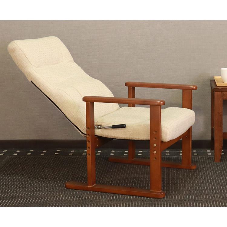 高座椅子 アーム 肘付 ハイバック リクライニングチェア ハイバック 2本脚 和室 スリム リクライニング ソファ ソファー リクライニングソファ 代引不可 | ブランド登録なし | 06