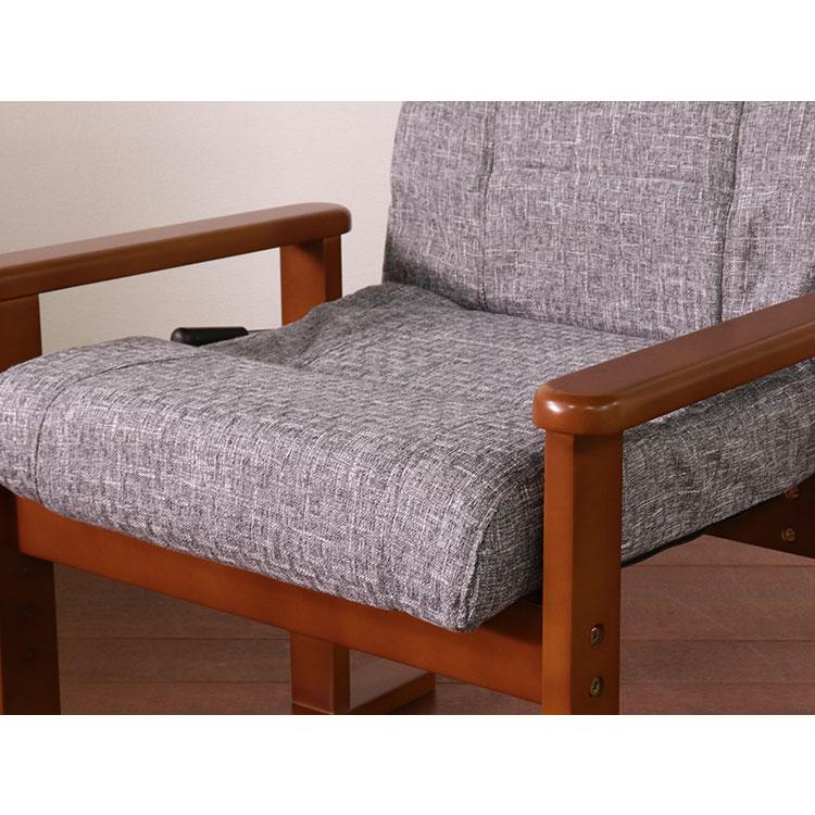 高座椅子 アーム 肘付 ハイバック リクライニングチェア ハイバック 2本脚 和室 スリム リクライニング ソファ ソファー リクライニングソファ 代引不可 | ブランド登録なし | 09