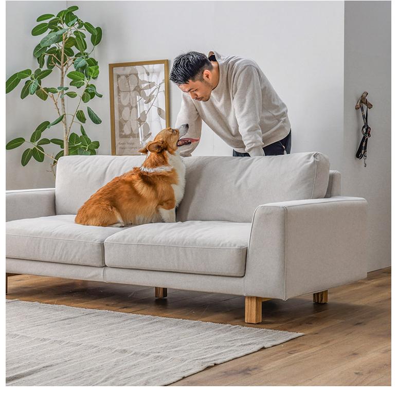 ソファ 3人掛け 幅194cm ペット対応 カバーリング ホワイト