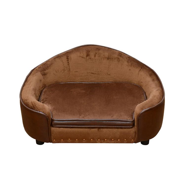 ペットソファ 幅65cm 座面取り外し可能 収納スペース PVC生地 シックなデザイン 防汚 傷に強い ペット用品収納 チャック付き クッション付き 代引不可