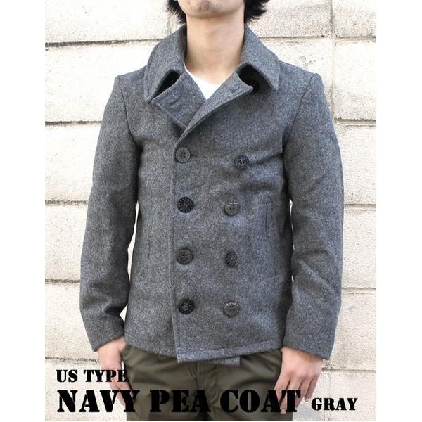 USタイプ海軍ピーコート JC043YN グレー 38(M) 【レプリカ】（代引不可） USタイプ海軍 ピーコート JC043YN グレー 38（ M） 〔 レプリカ 〕 代