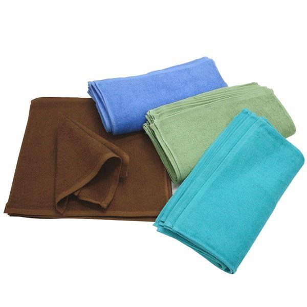 業務用ハンドタオル（おしぼり） 120匁 34×34cm ダークブラウン〔60枚セット〕 代引不可の画像