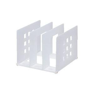 （業務用5セット）LIHITLAB 仕切りラックL A-7321-1 乳白 代引不可