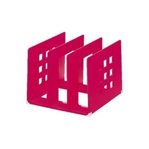 （業務用5セット）LIHITLAB 仕切りラックL A-7321-3 赤 代引不可