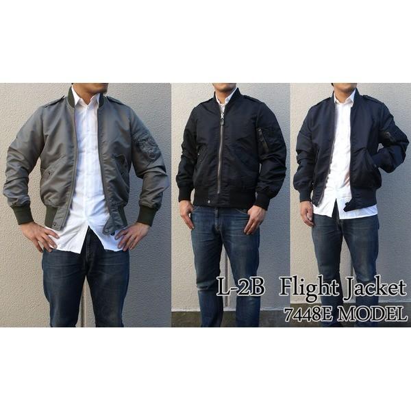 L-2B フライトジャケット 7448E モデル JJ170YN セージ L 〔 レプリカ 〕 代引不可