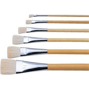 (まとめ)アーテック 日本画筆/絵を描くこと物の具 〔平筆 3号〕 貼り出し用 白毛/毛糸 〔×30仕かける〕 代引不可