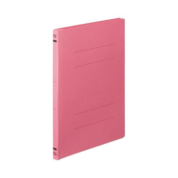 （まとめ） TANOSEE フラットファイルE A4タテ 150枚収容 背幅18mm ピンク 1セット（100冊：10冊×10パック） 〔×2セット〕 代引不可