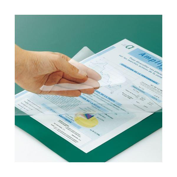 （まとめ） TANOSEE PVCデスクマット ダブル（下敷付） 1190×690mm グリーン 1枚 〔×2セット〕 代引不可