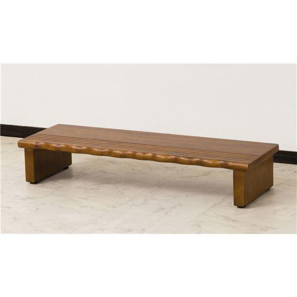 天然木玄関台(踏み台/ステップ) 幅90cm アジャスター付き 〔完成品〕 代引不可の画像