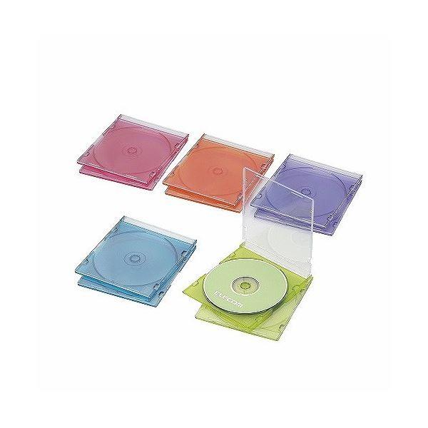 (まとめ)エレコム Blu-ray/DVD/CDケース(スリム/PS/1枚収納) CCD-JSCS10ASO〔×10セット〕 代引不可